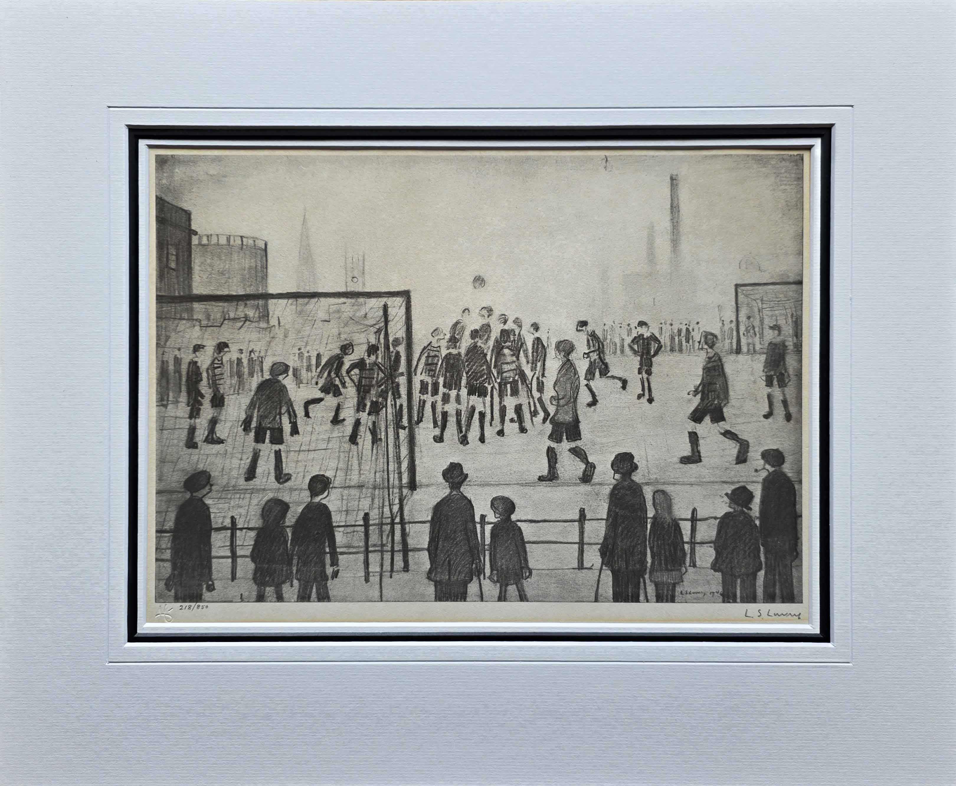 lowry, signed limited edition print, The Football Match