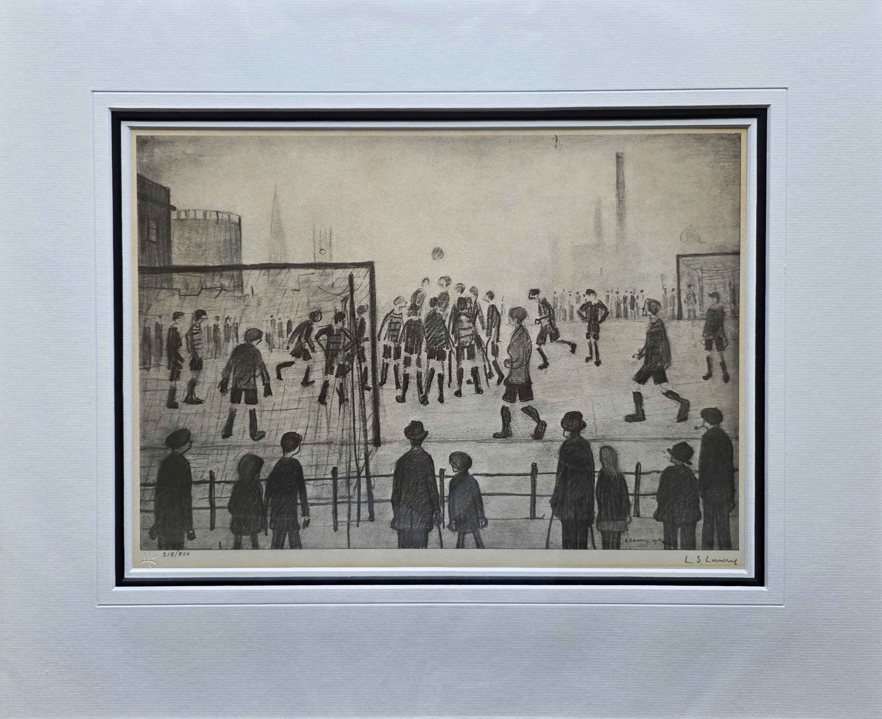 lowry, signed limited edition print, The Football Match