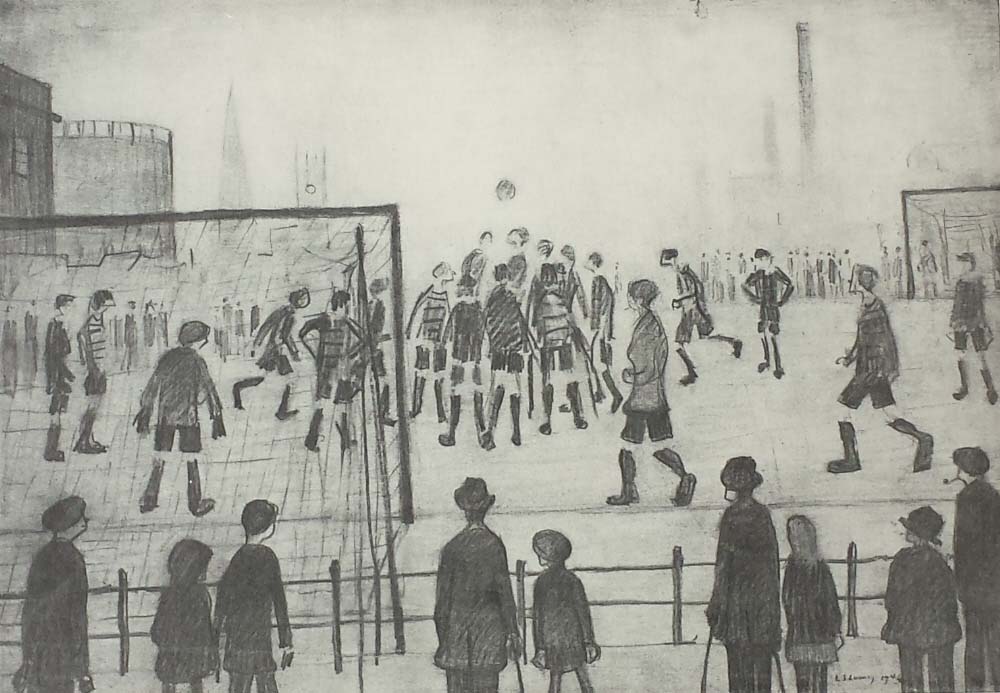 lowry football match print