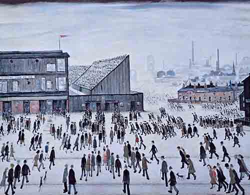 lowry signed prints, Going to the match