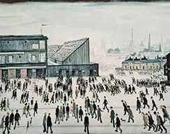 Lowry original signed limited edition prints, Going to the Match
