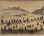 Hillside, Lowry original signed limited edition lithograph