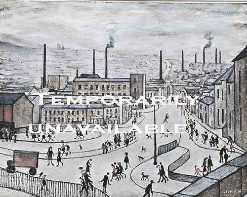 Huddersfield, lowry signed print