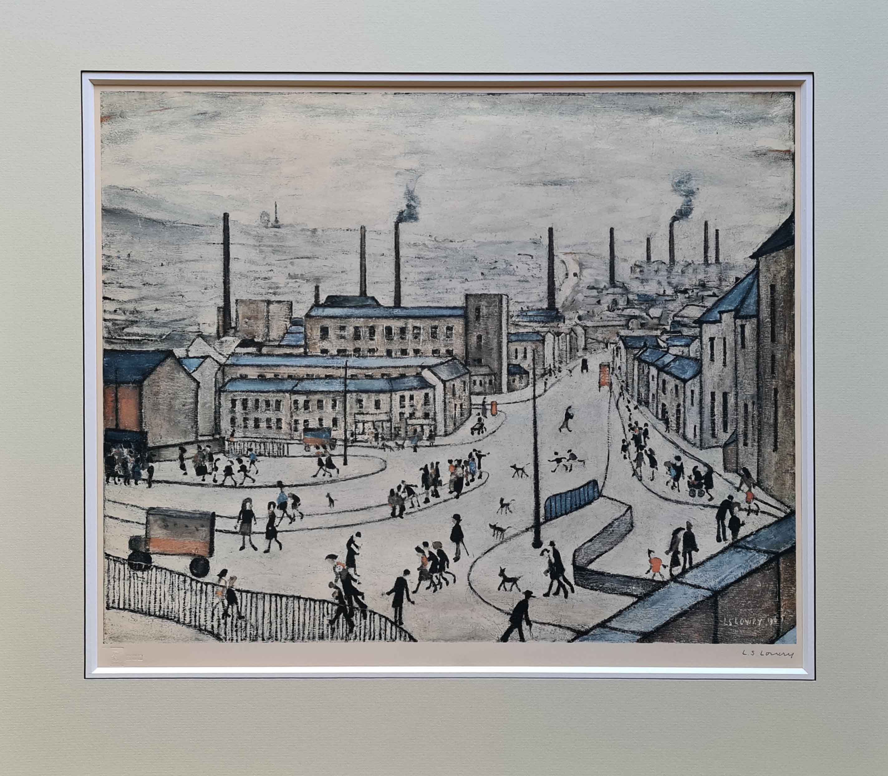 lowry huddersfield print signed print mounted