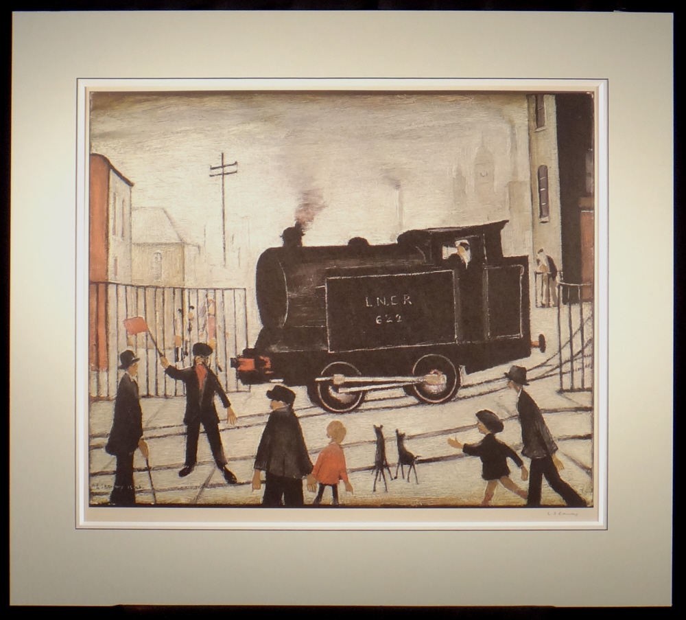 lowry level crossing with train print lowry level crossing with train print