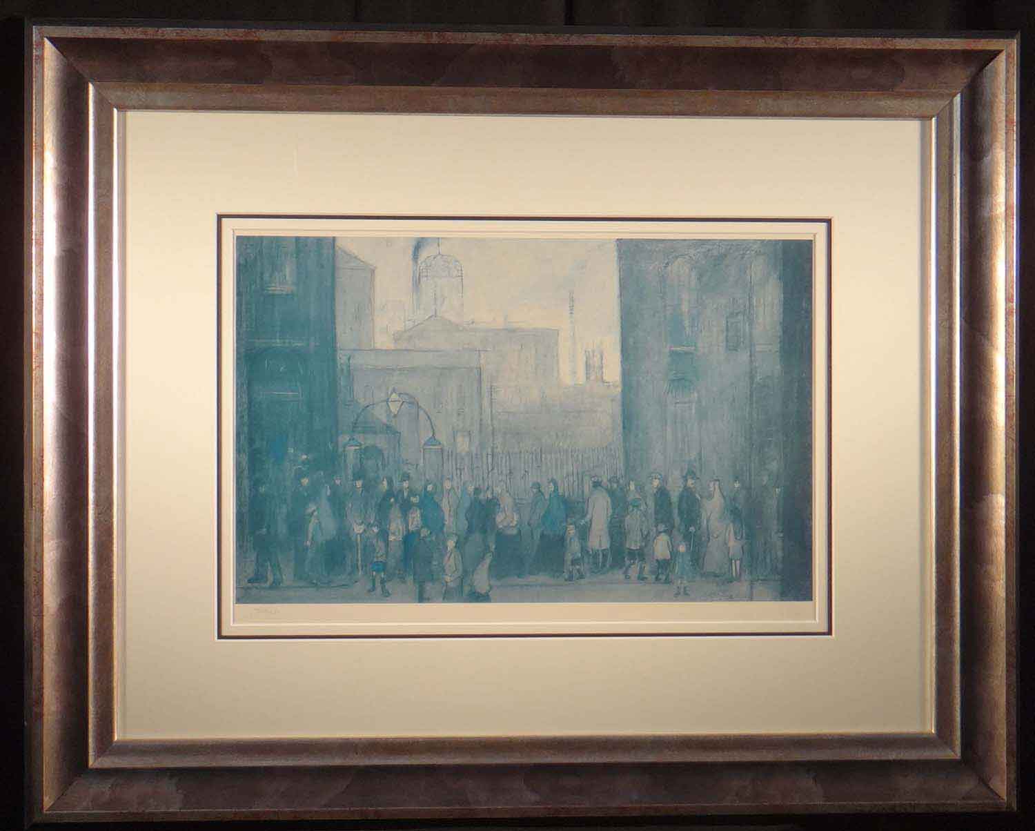 lowry, outside the mill 1930, limited edition print lowry, limited edition print, outside the mill 1930,