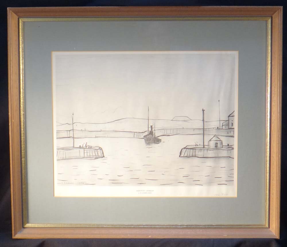 lowry limited edition prints, maryport harbour print ls lowry limited edition prints, maryport harbour print