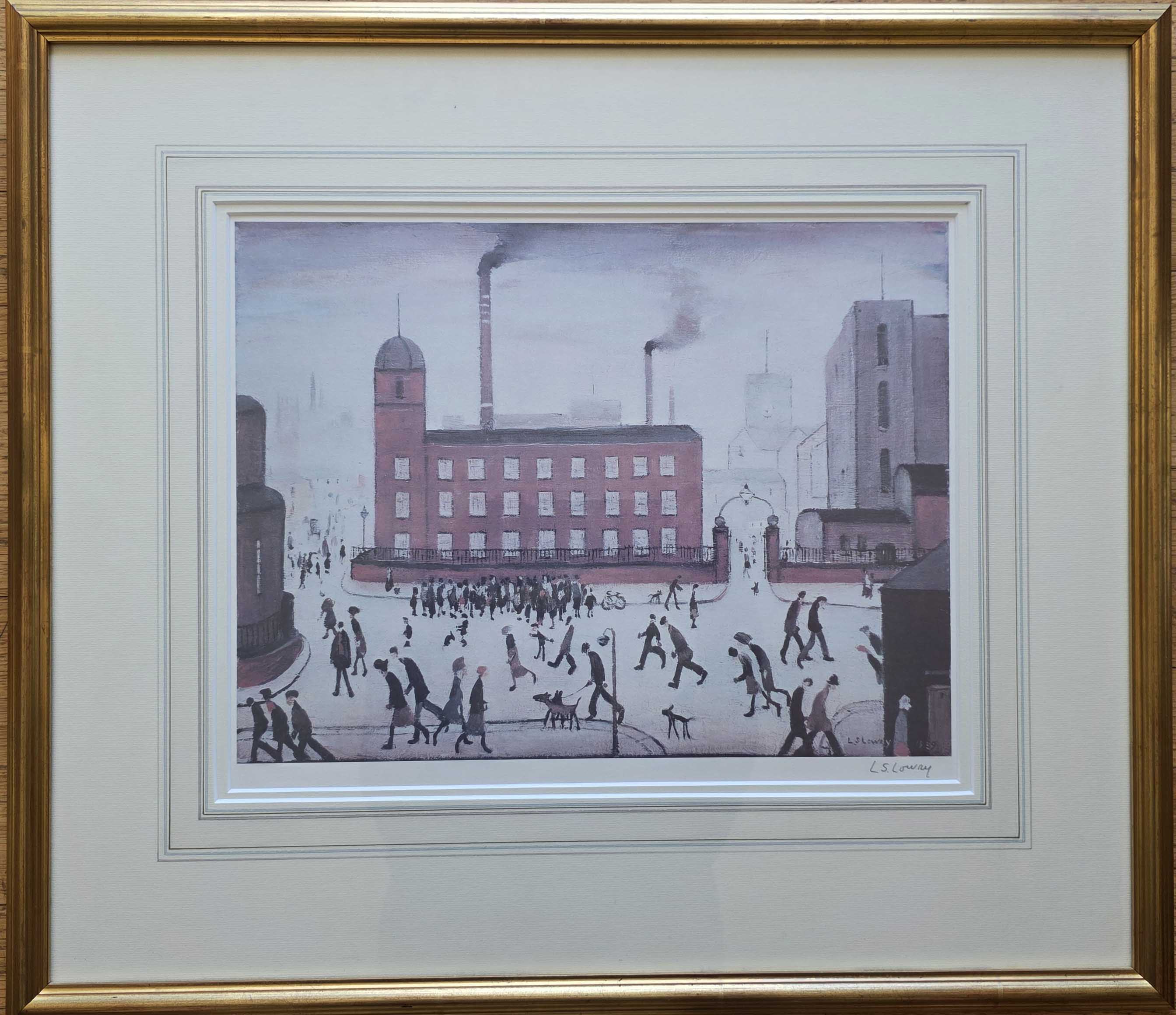 lowry, Mill Scene, signed print lslowry