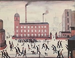 lowry, signed, prints, mill scene