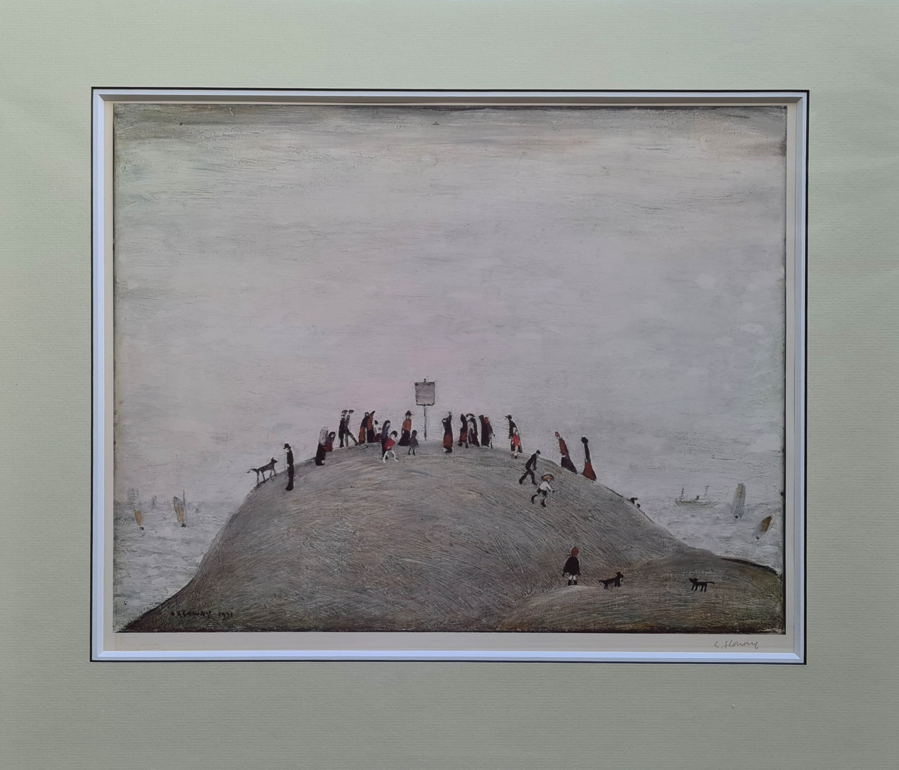 lowry, the noticeboard, signed print lslowry