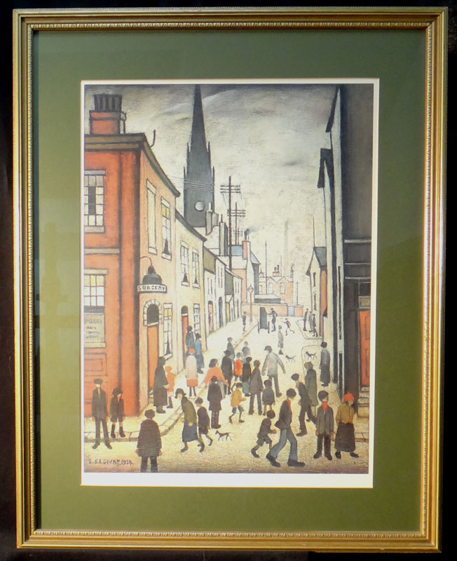 lowry, the organ grinder, limited edition print