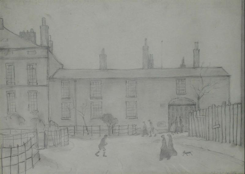 lowry behind leaf square 2 original drawing