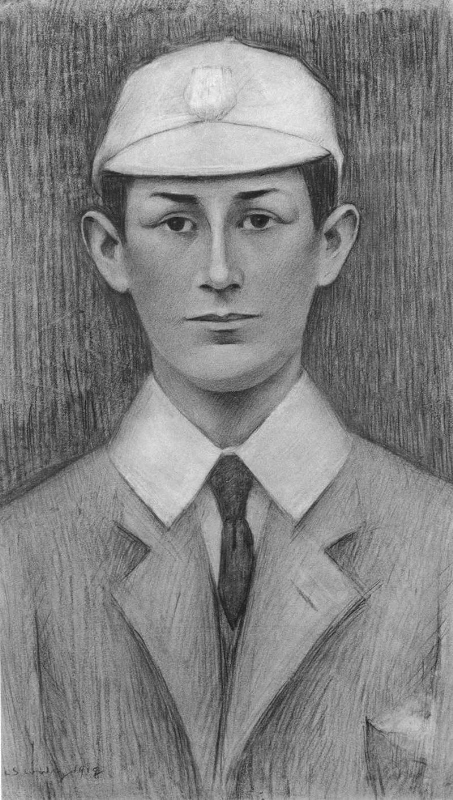 lowry boy in school original drawing