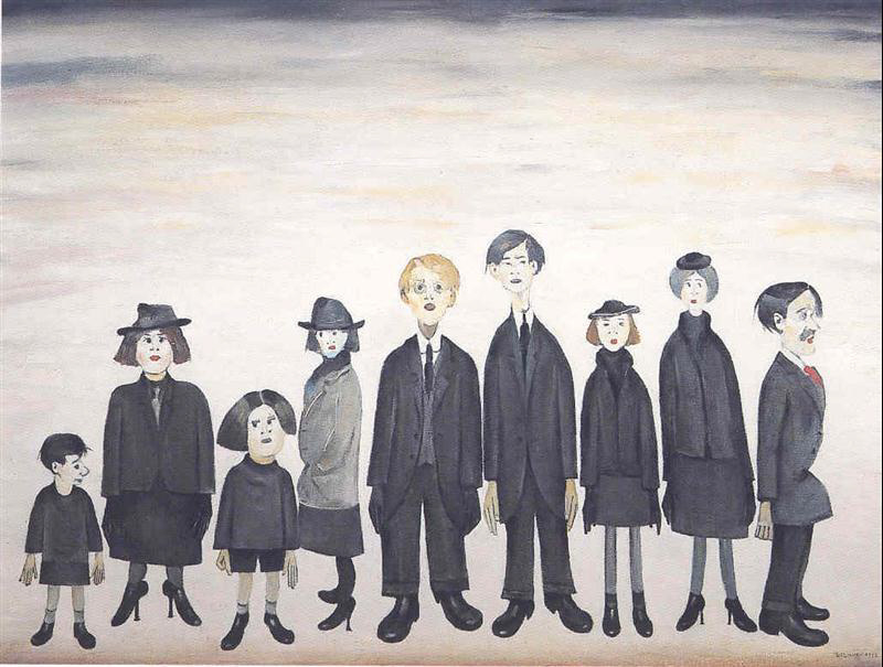 lowry funeral party original paintinging
