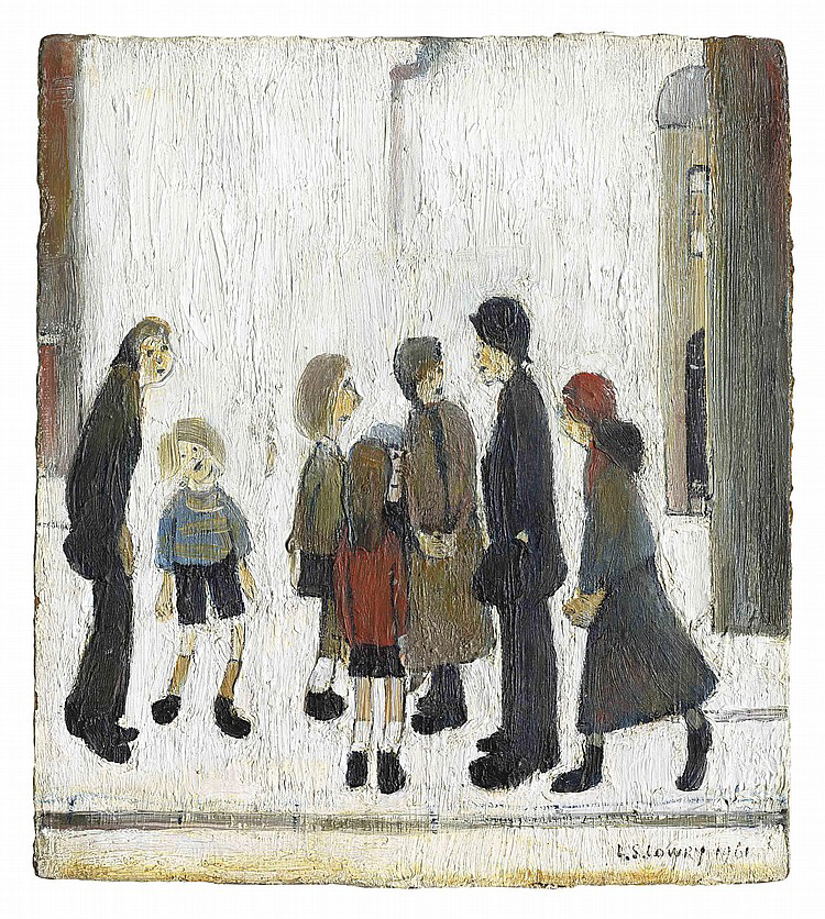 lowry groupofpeople original paintinging