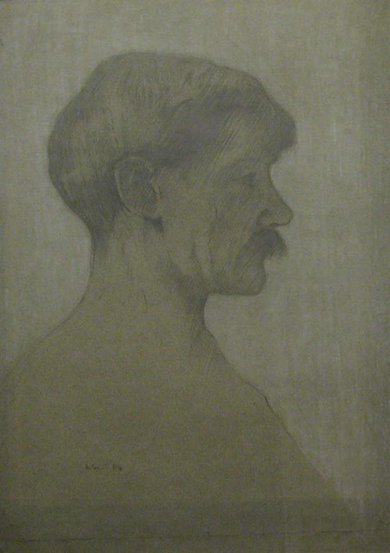lowry head of a man original drawing