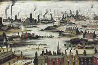 lowry industrial landscape original painting