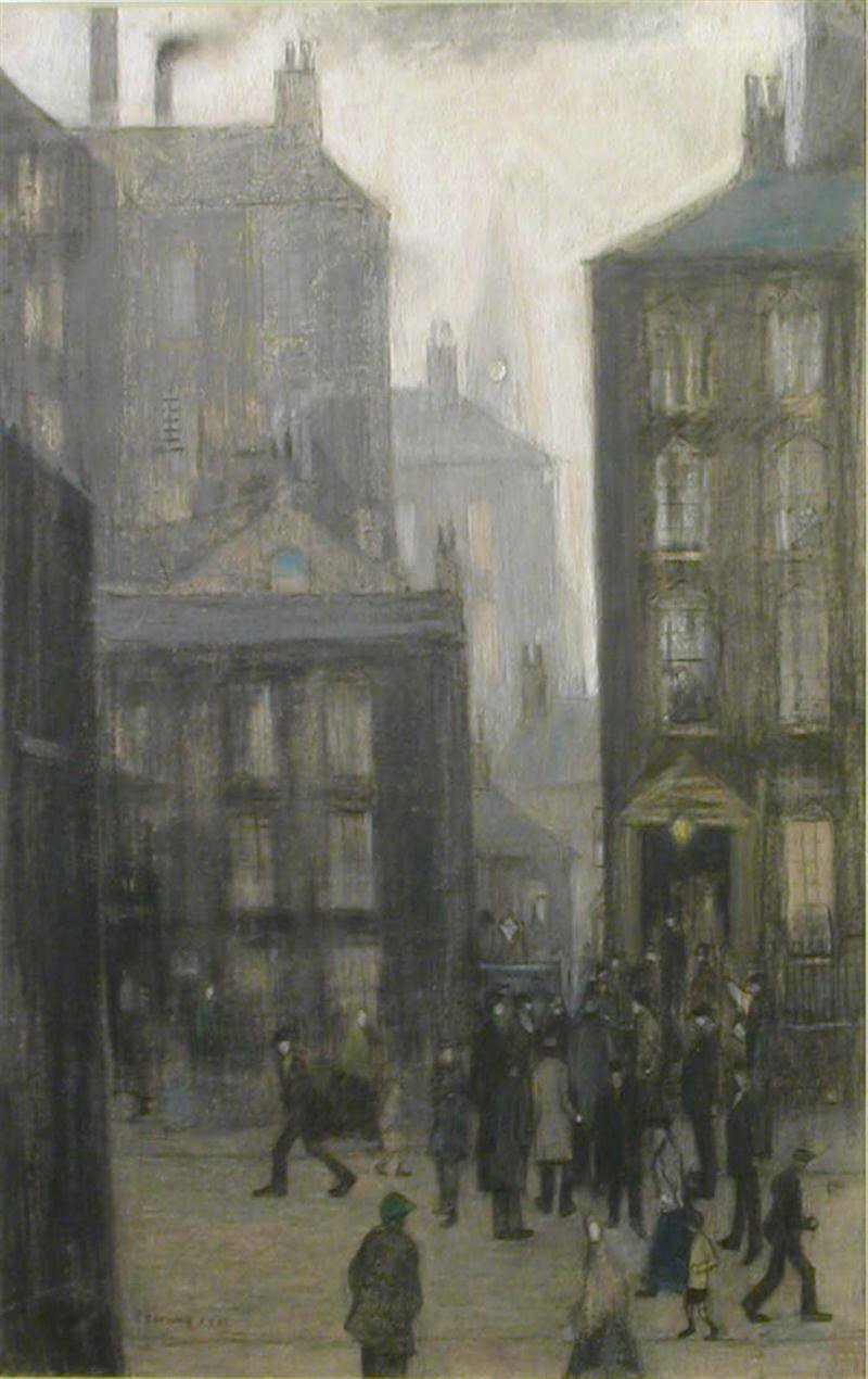 lowry lodging house original  pastel drawing