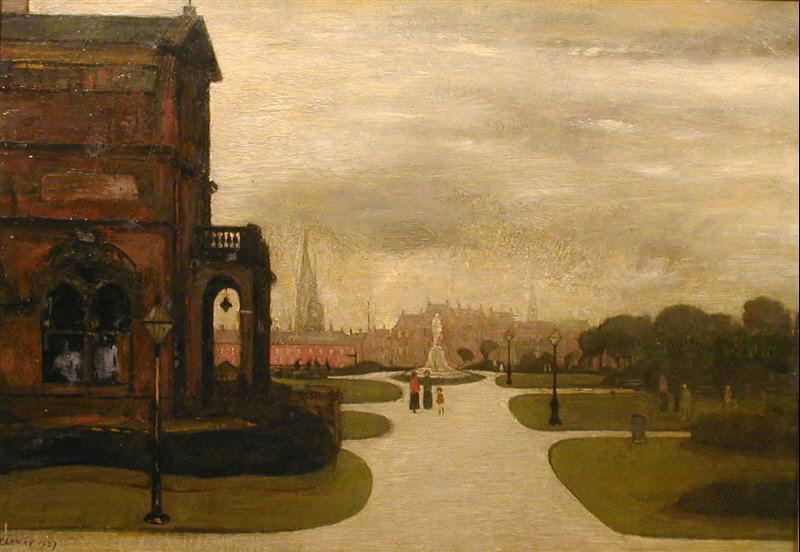 lowry, peel park, salford, painting