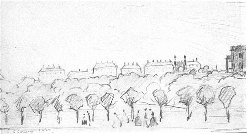 lowry, peel park, sketch 2