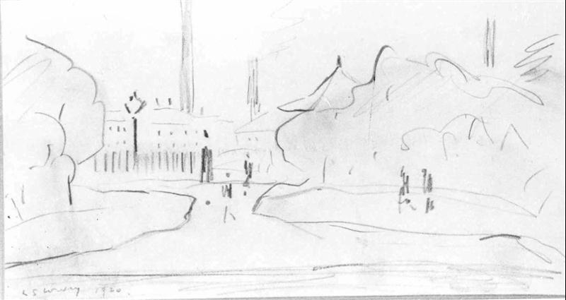 lowry, peel park, sketch 3