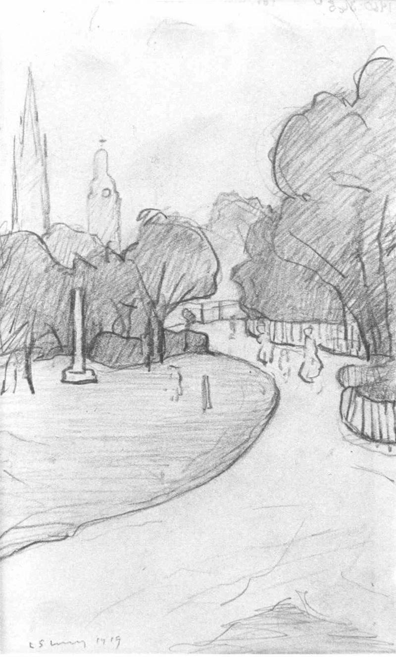 lowry, peel park, sketch 4