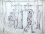 lowry original polling station drawing