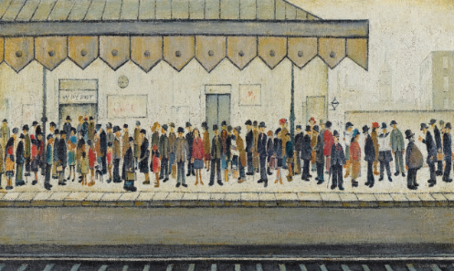 lowry railway platform original painting