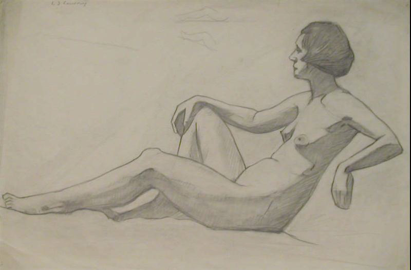 lowry, reclining nude