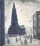 lowry original st simon's church painting