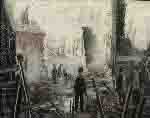 lowry original the blitz painting