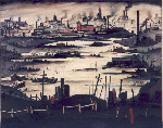 lowry original the lake painting