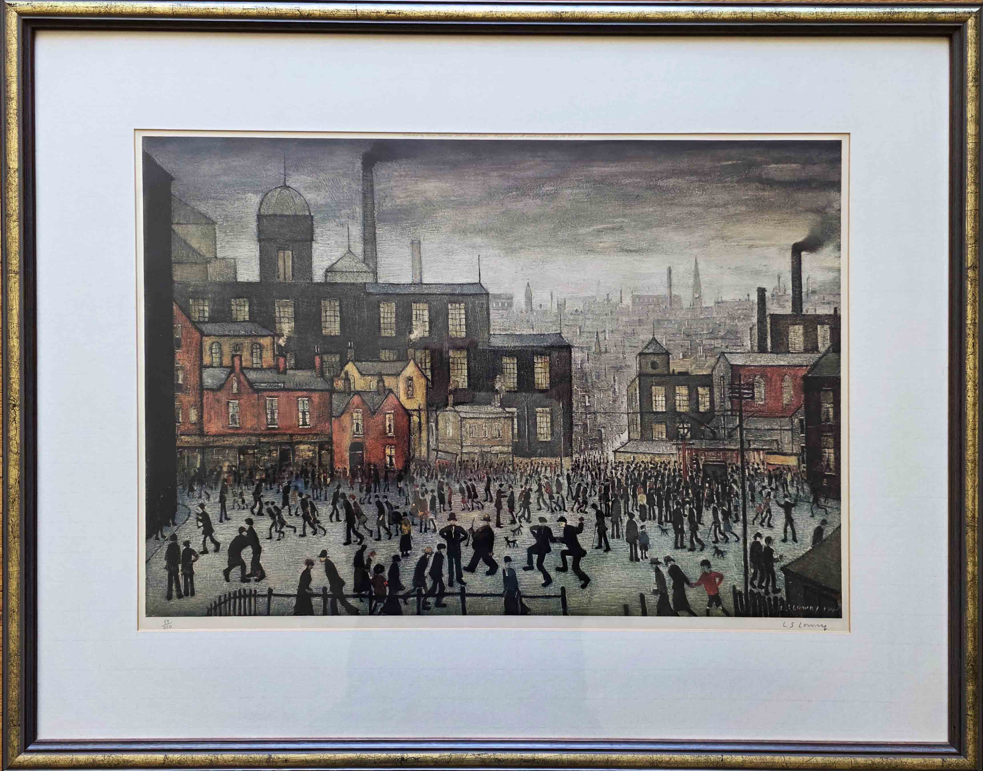 Lowry, Our Town, framed, signed print lslowry