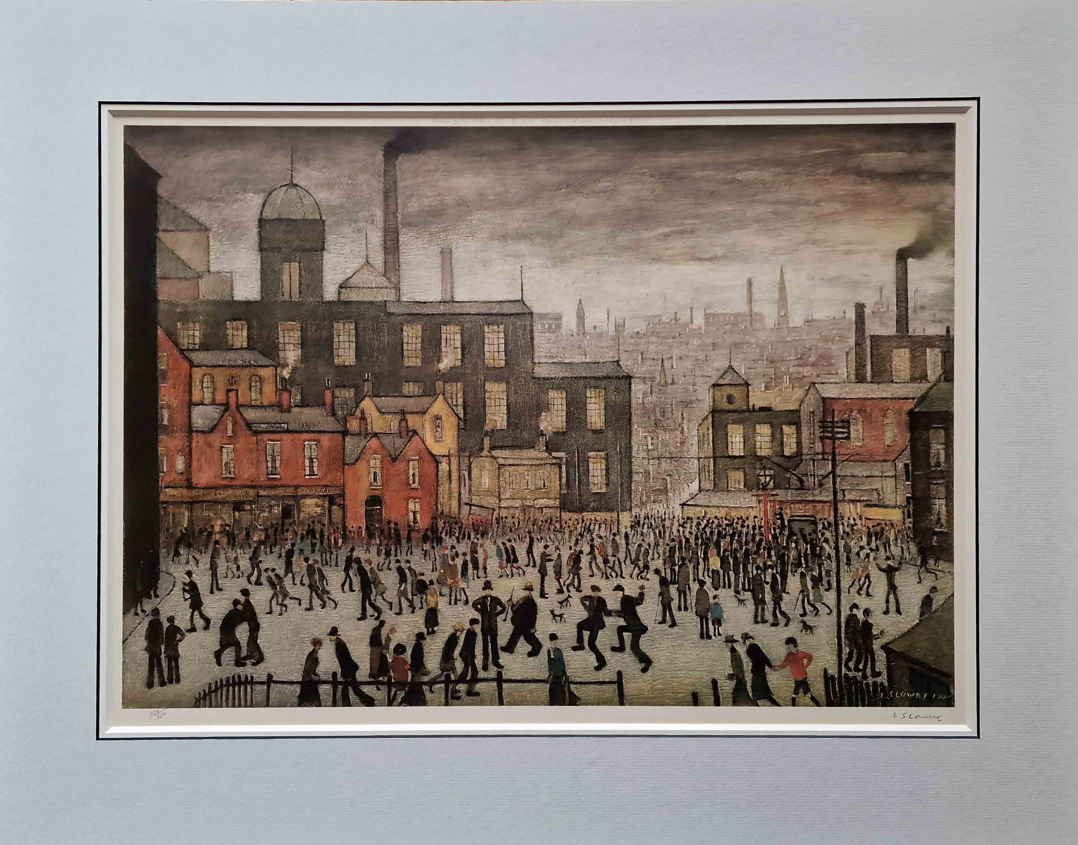 Lowry, Our Town, framed, signed print lslowry