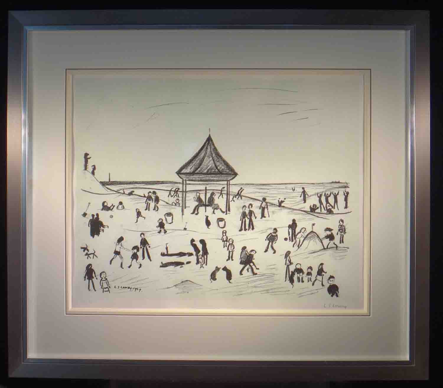 lowry, The Pavilion, lithograph signed print lslowry