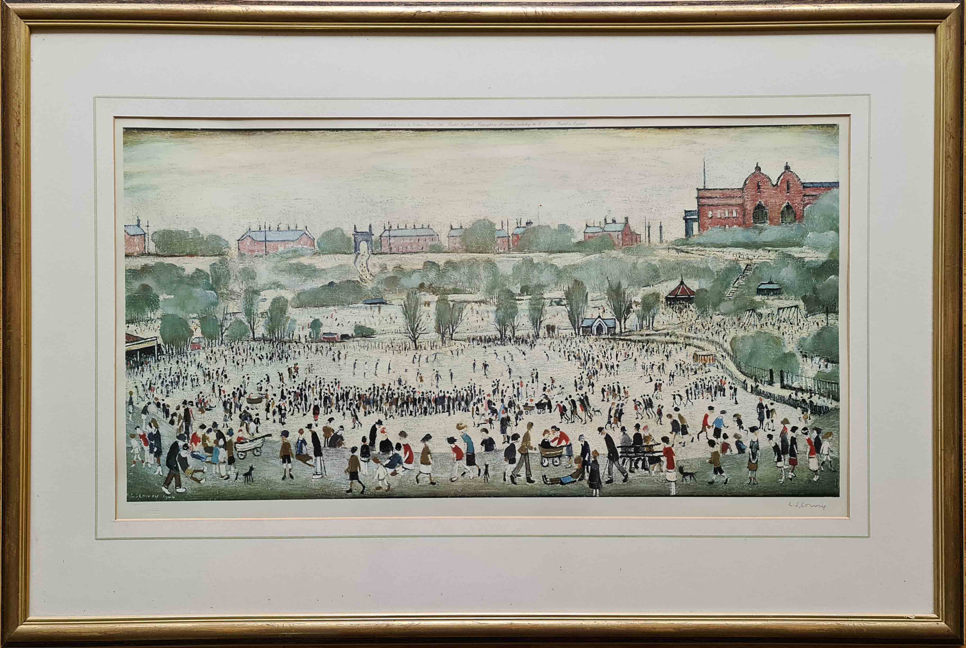 lowry, Peel Park, signed print lslowry