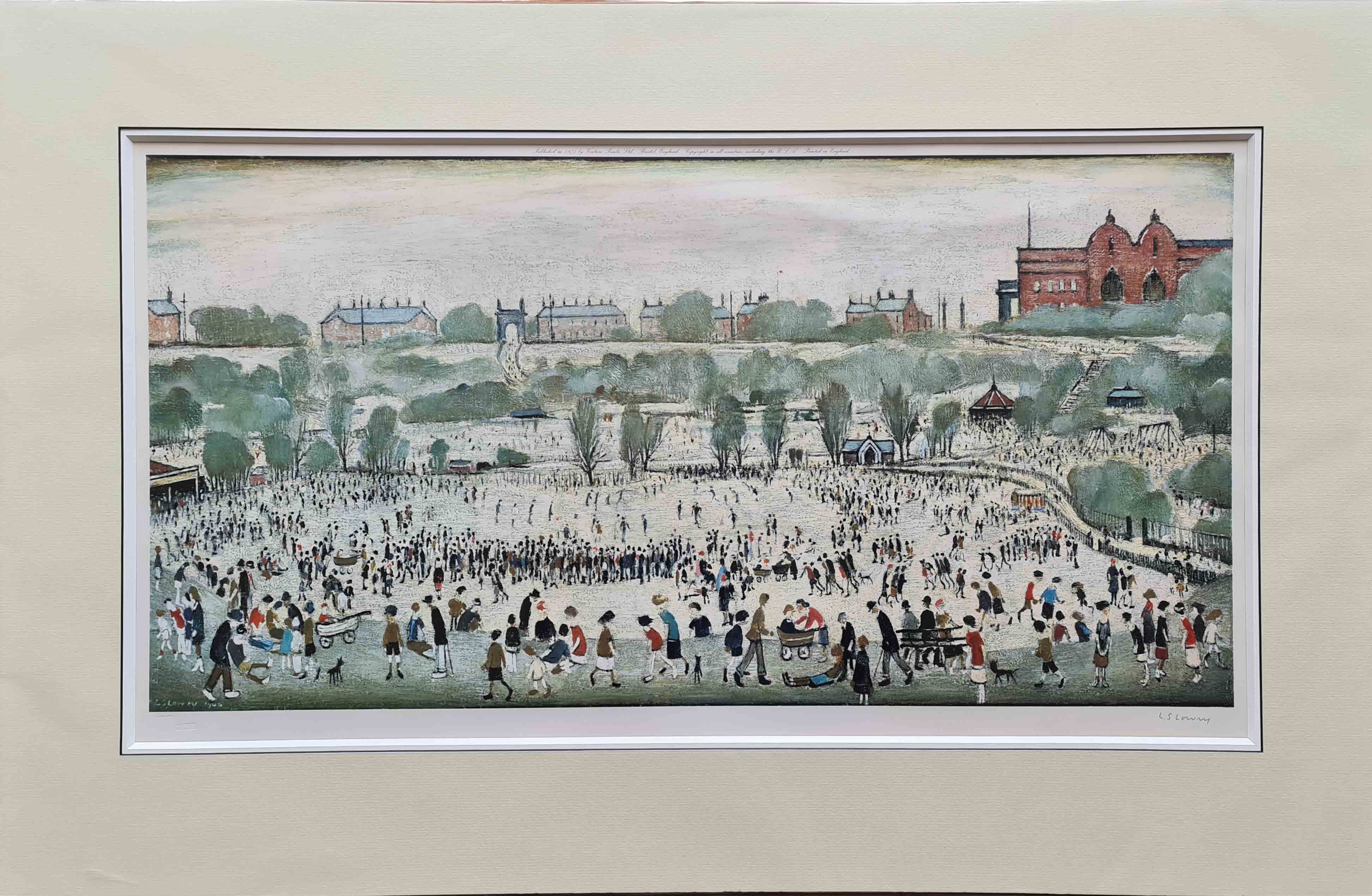 lowry, Peel Park, signed print lslowry