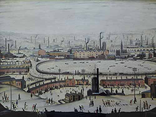 lowry, signed prints, pond
