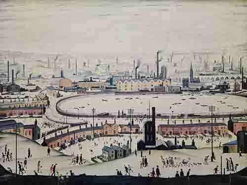 lowry, signed prints, pond