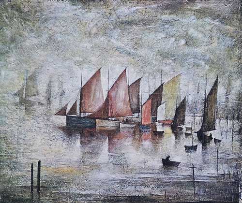 lowry, signed, prints, sailing boats