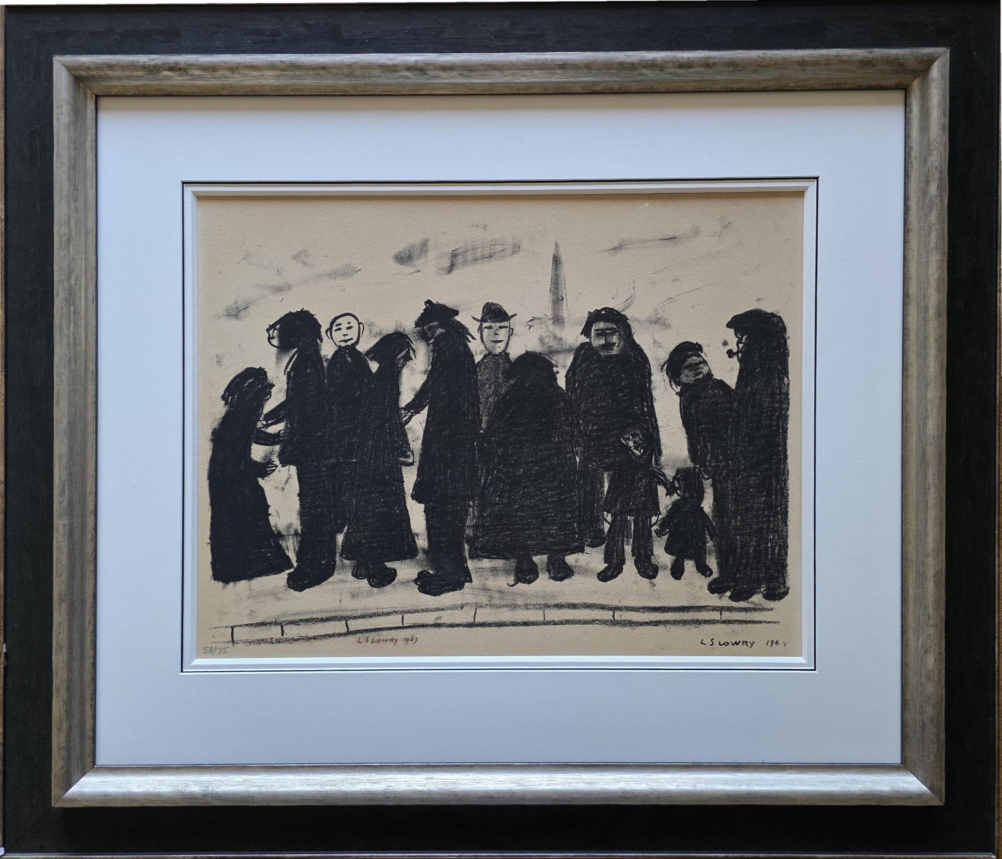 lowry shapes and sizes lithograph signed print