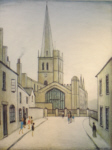 lowry limited edition print, burford church limited edition print lowry, limited edition print, burford church print