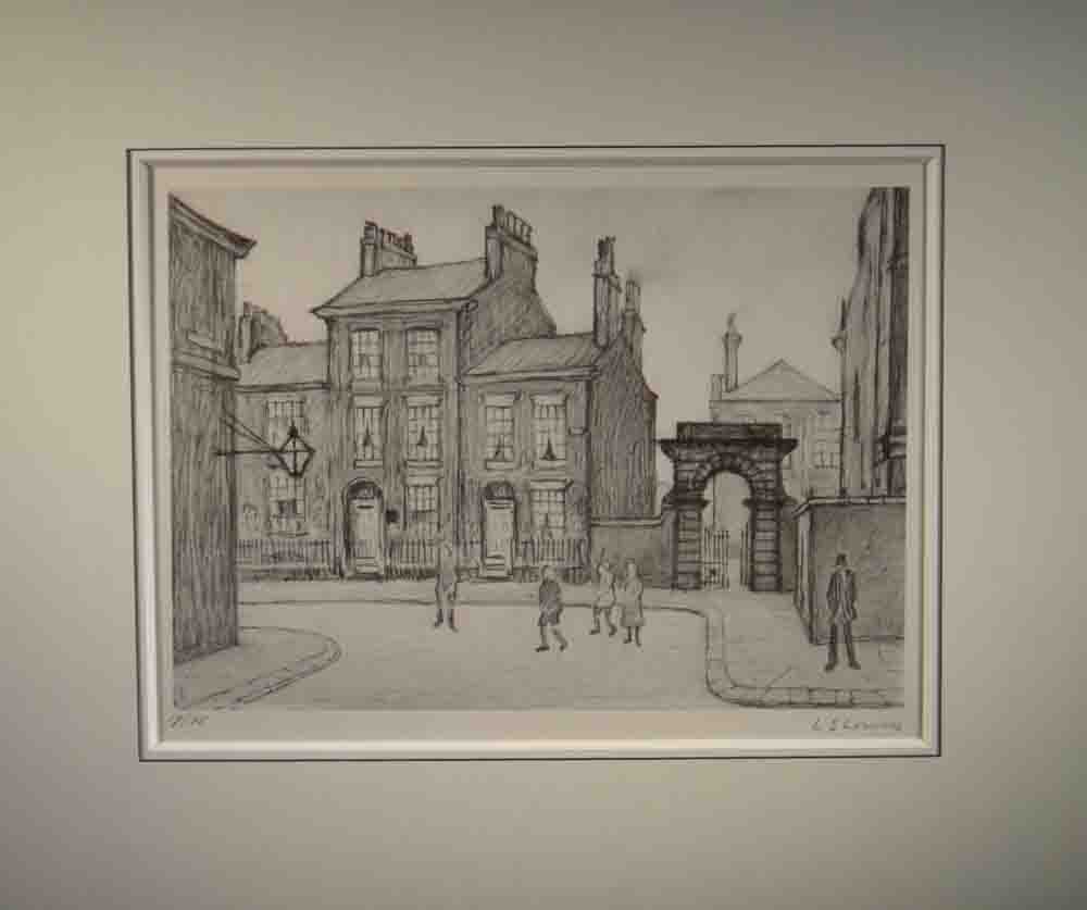 lowry, County court, Salford, signed print lslowry
