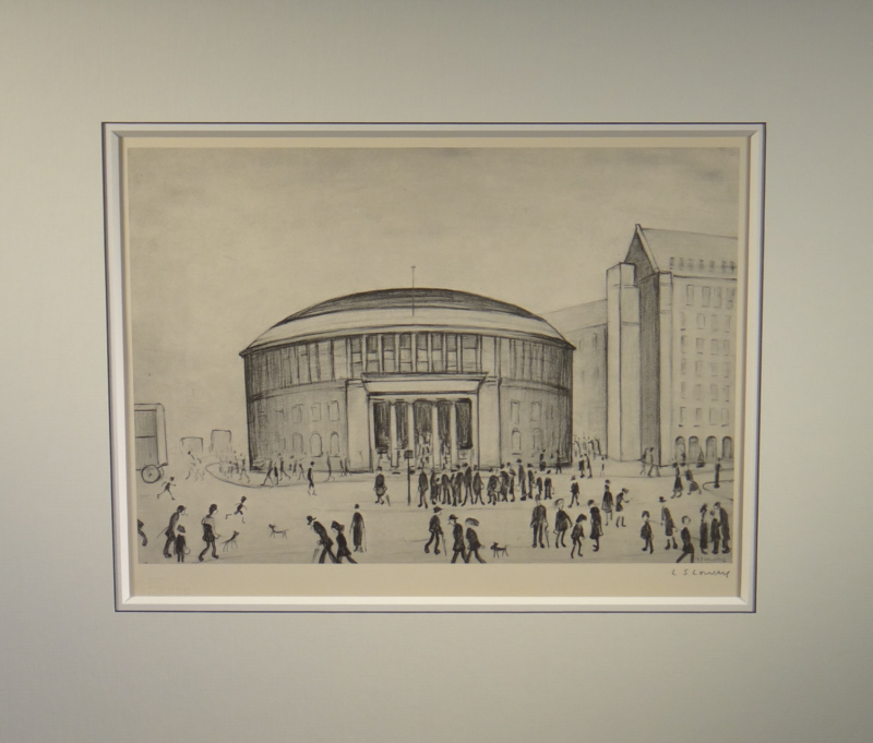 lowry, Reference library, signed print lslowry