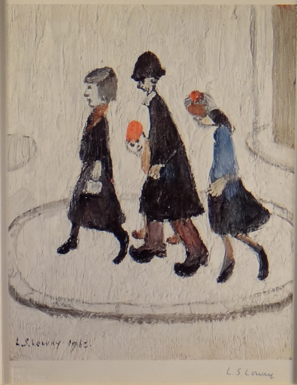 L.S.Lowry, Lowry,the family, signed limited edition print