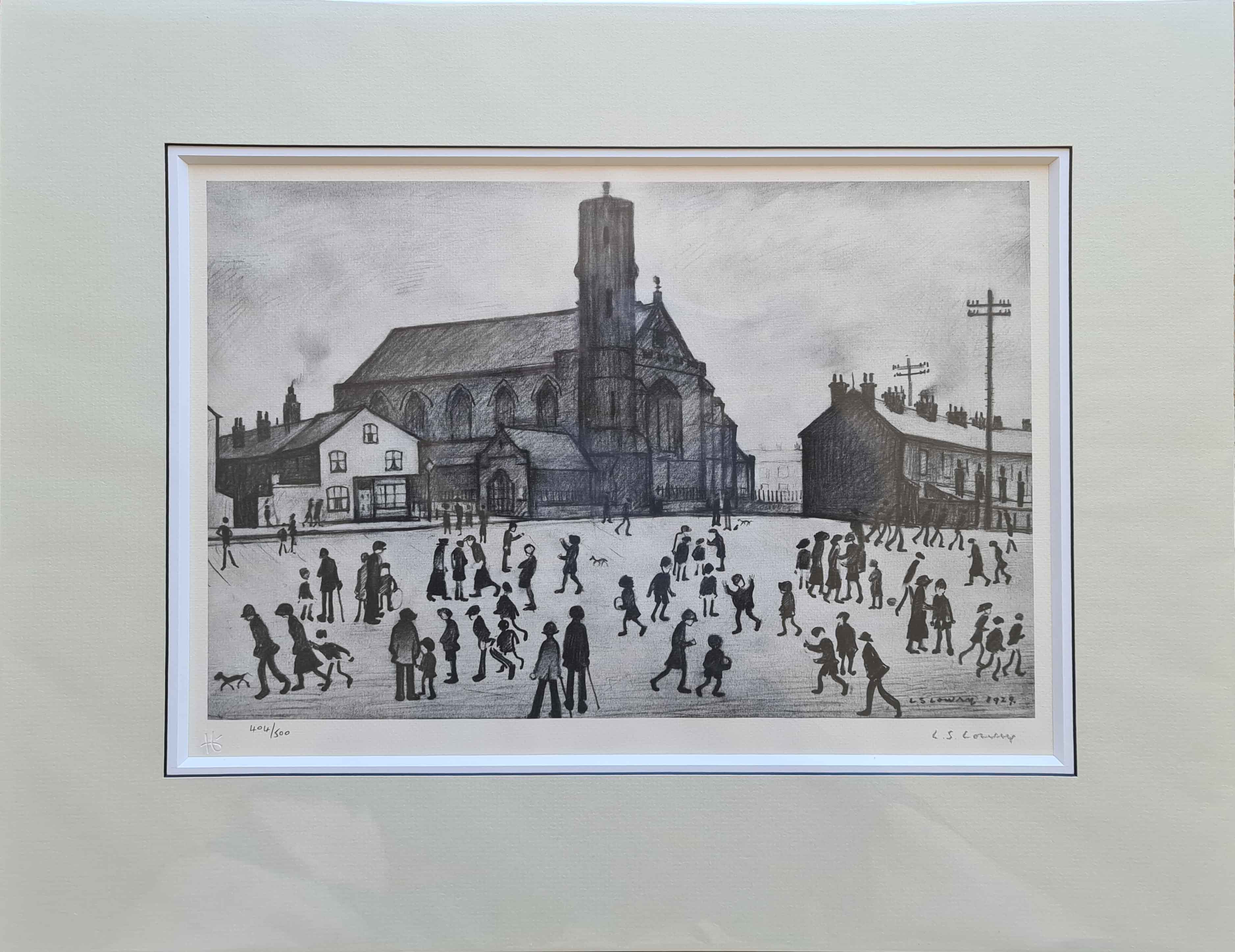 lowry st. marys Beswick signed print mounted