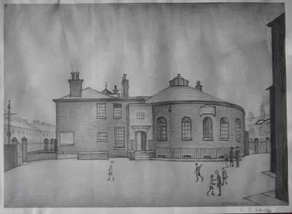 print lowry street scene 2 signed