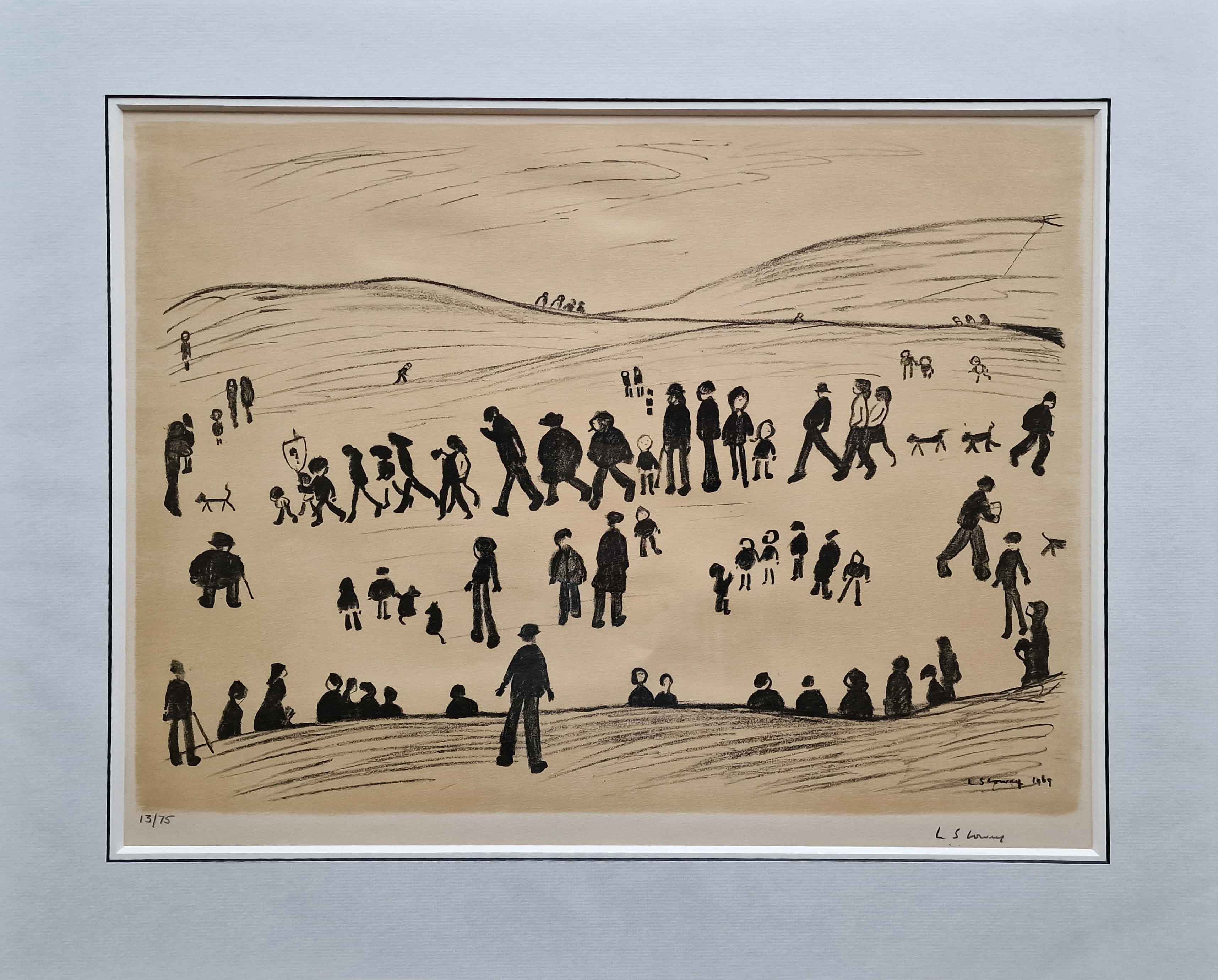 sunday afternoon, lithograph lslowry
