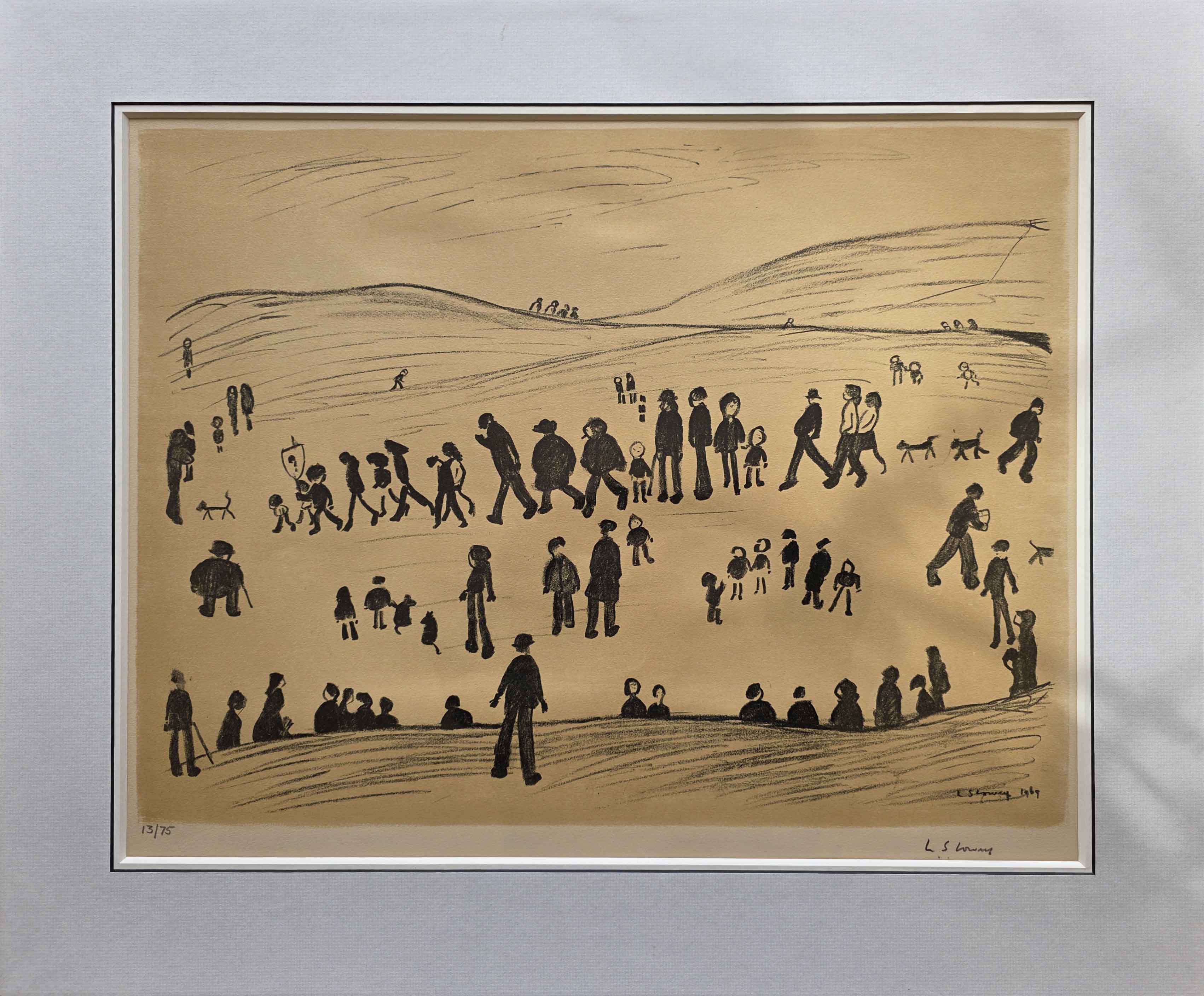 sunday afternoon, lithograph lslowry