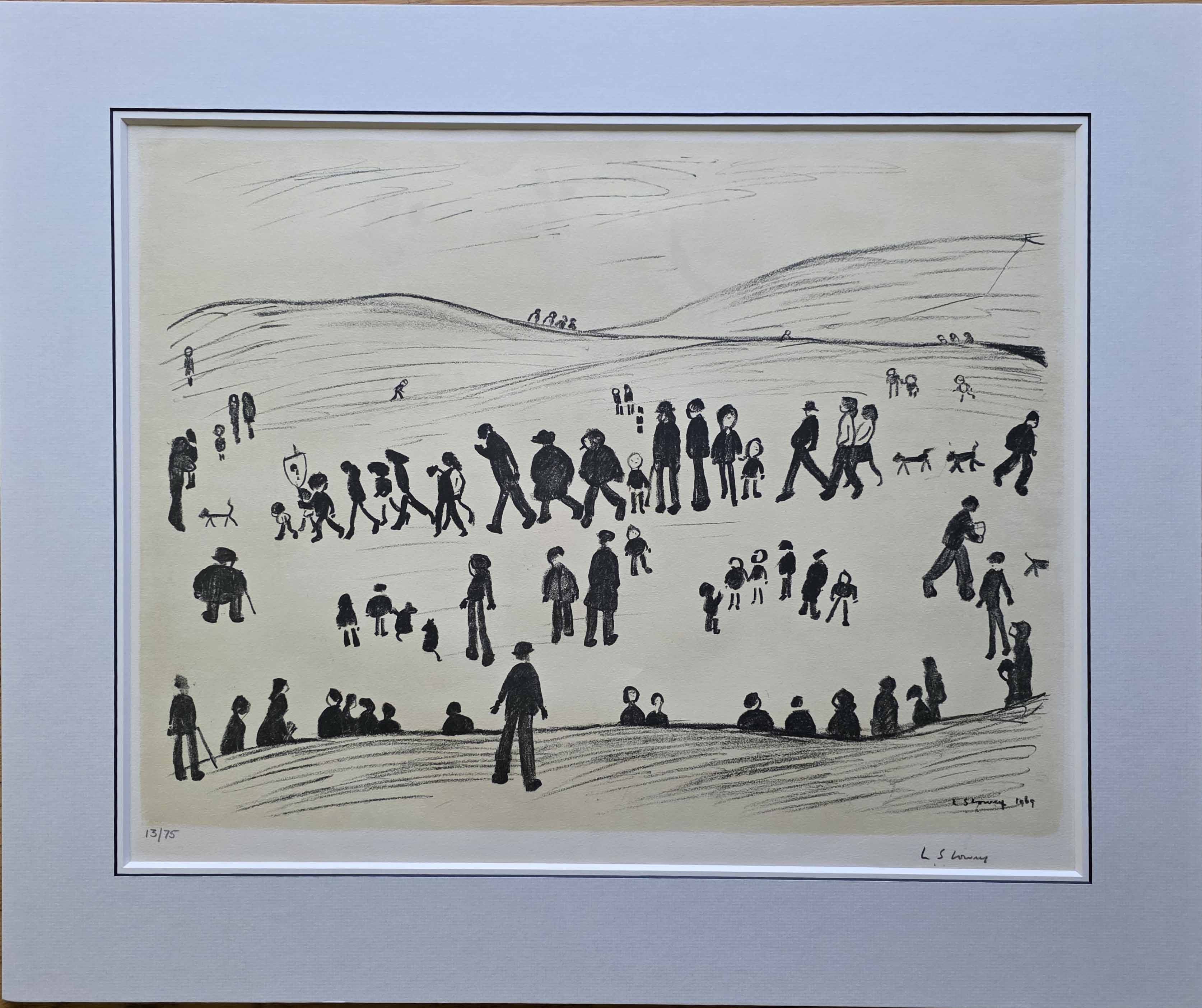 Sunday Afternoon, Lowry original signed limited edition lithograph